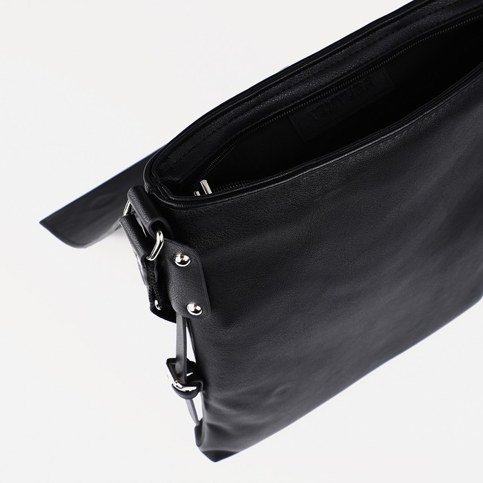 Сумка мужская через плечо TEXTURA, искусственная кожа, цвет чёрный Сумка мужская через плечо TEXTURA, искусственная кожа, цвет чёрный