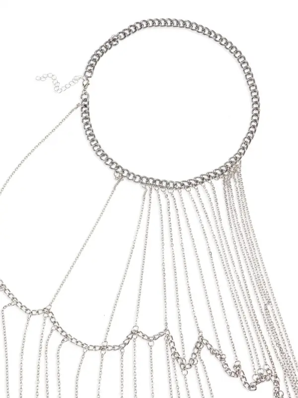 Бодичейн через плечо «Цепочка», цвет серебро Бодичейн через плечо «Цепочка», цвет серебро
