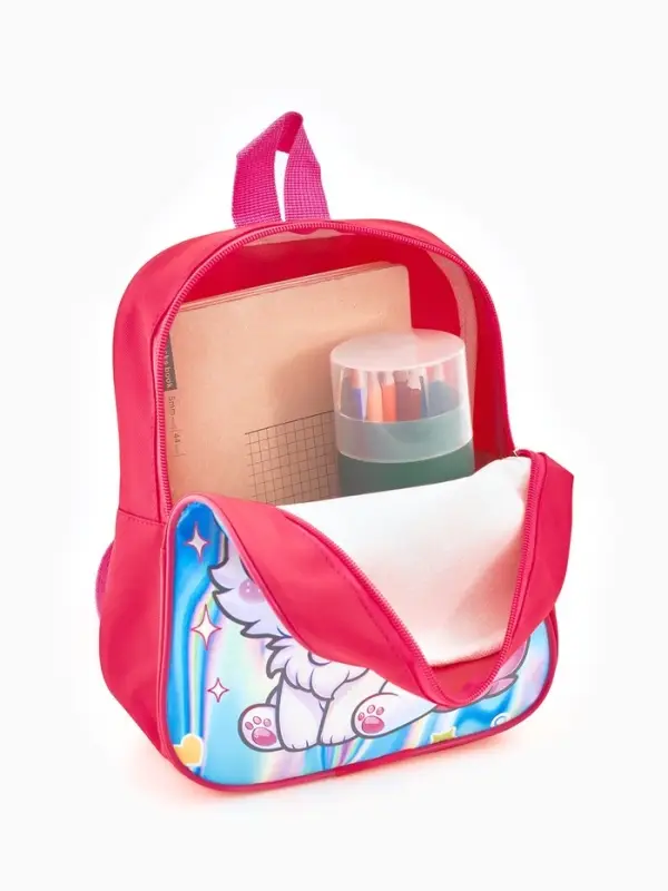 Рюкзак детский 20,5*9*24, отд на молнии, единорог ярко-розовый Рюкзак детский 20,5*9*24, отд на молнии, единорог ярко-розовый