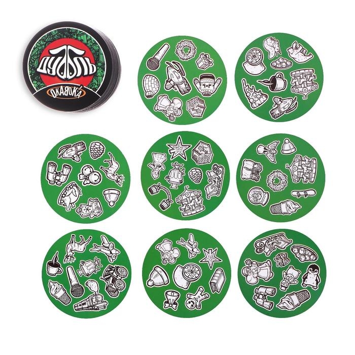 Новогодняя настольная игра &laquo;Новый год: Дуббль vs Окавока!&raquo;, 2в1, 110 карт, 6+