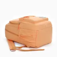 Рюкзак школьный на молнии, с карманами, с принтом, размер 30&times;13&times;43 см, оранжевый