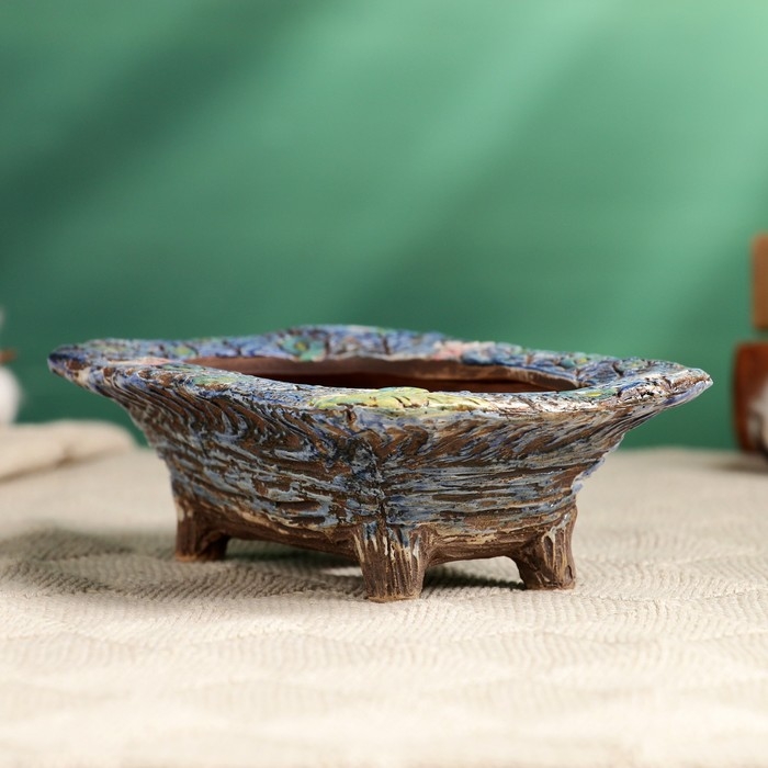 Горшок - бонсайница прямоугольная для кактусов и суккулентов, 16,5х11,5х5см Горшок - бонсайница прямоугольная для кактусов и суккулентов, 16,5х11,5х5см