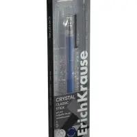Ручка гелевая ErichKrause Crystal Stick, узел 0.5, чернила синие