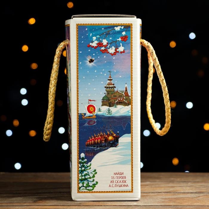 Новый год. Подарочная коробка Новый год. Подарочная коробка "Сказки Пушкина", 16,5 х 7,9 х 20,8 см.
