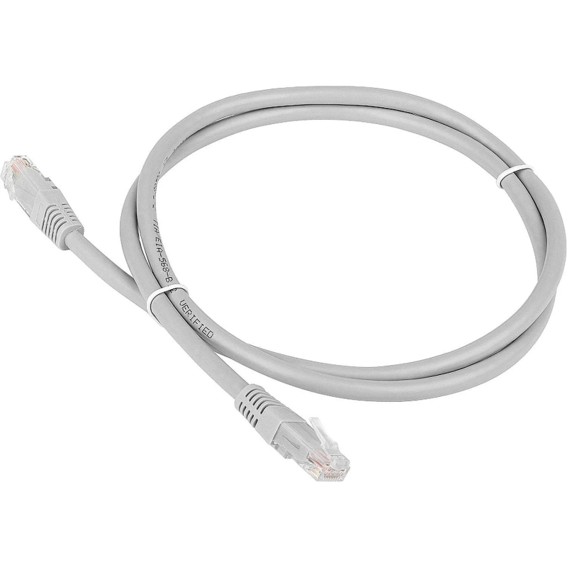 Патч-корд TWT TWT-45-45-1.0/6-GY UTP кат.6, 1.0 м, серый
