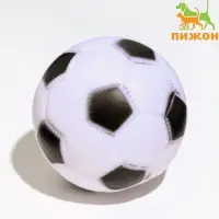 Игрушка для собак &laquo;Мяч Футбол&raquo;, 6.2 см, пищащая, винил, белая