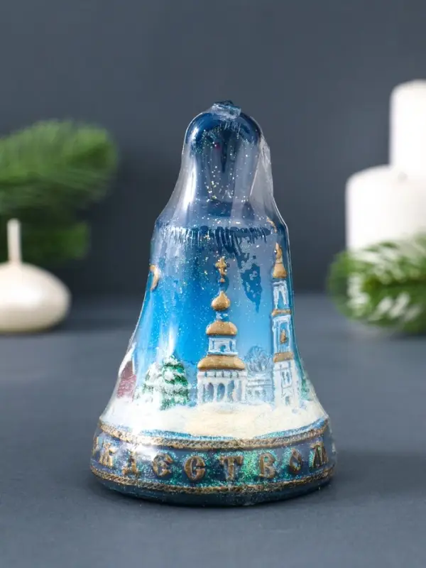 Свеча декоративная &laquo;Колокольчик Рождественский&raquo;, 6.5&times;6.5&times;10 см