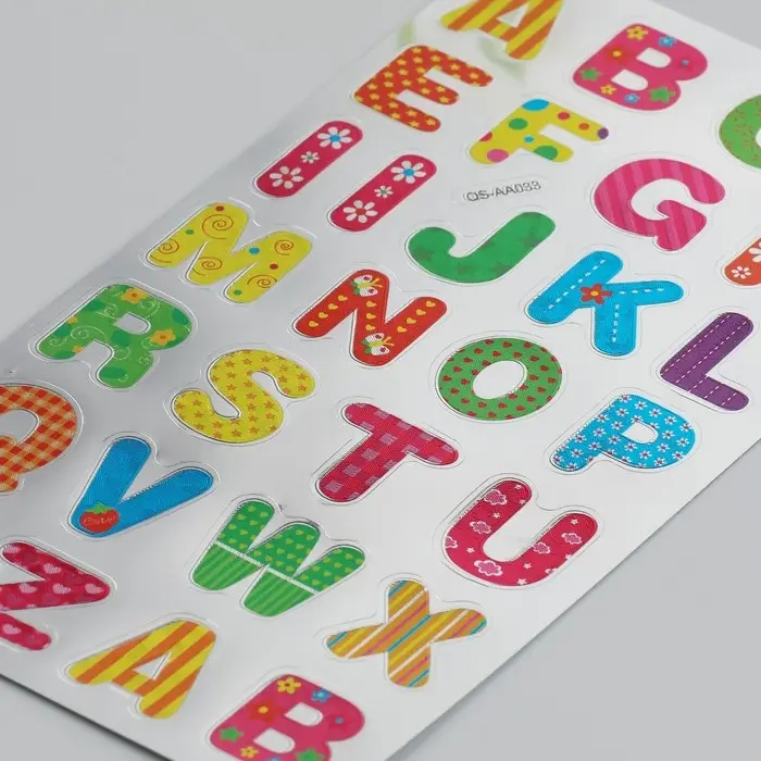 Наклейка пластик Наклейка пластик "Цифры/Буквы" МИКС 9,5х17,5 см