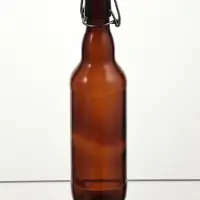 Бутылка, 500 мл, с бугельным замком, стекло, коричневая