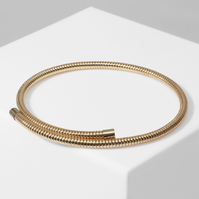 Колье «Рельеф» тонкое, цвет золото, d=13,5 см Колье «Рельеф» тонкое, цвет золото, d=13,5 см