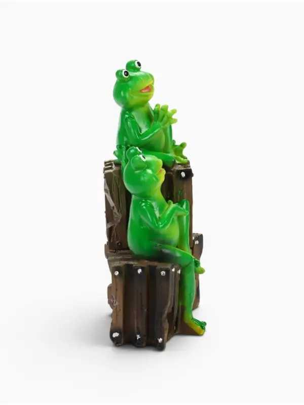 Садовая фигура из полистоуна &laquo;Пара на бревне&raquo;, 9&times;14&times;21 см