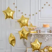Воздушный шар фольгированный 18" «Звезда», золотой