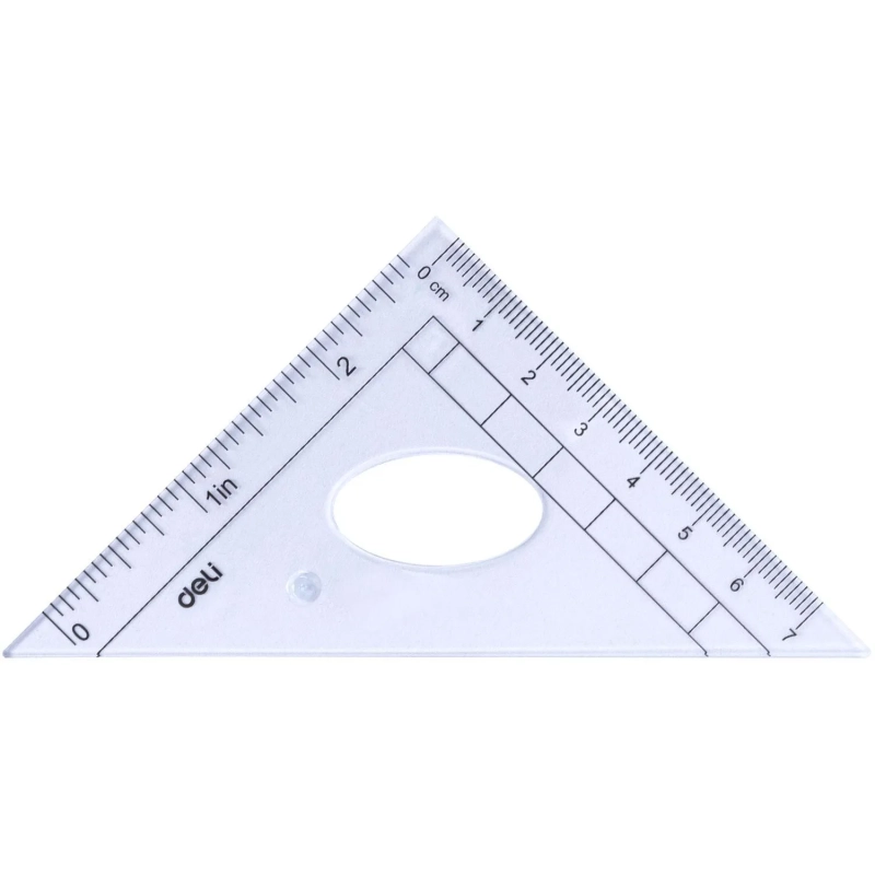 Набор чертежный Deli E9597 малый: лин 15см,угольн 10 и 7см,трансп 8см,прозр