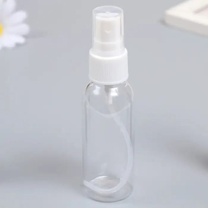 Спрей флакон с пульверизатором «Прозрачный» 50 мл 11.5×3.5×3.5 см Спрей флакон с пульверизатором «Прозрачный» 50 мл 11.5×3.5×3.5 см