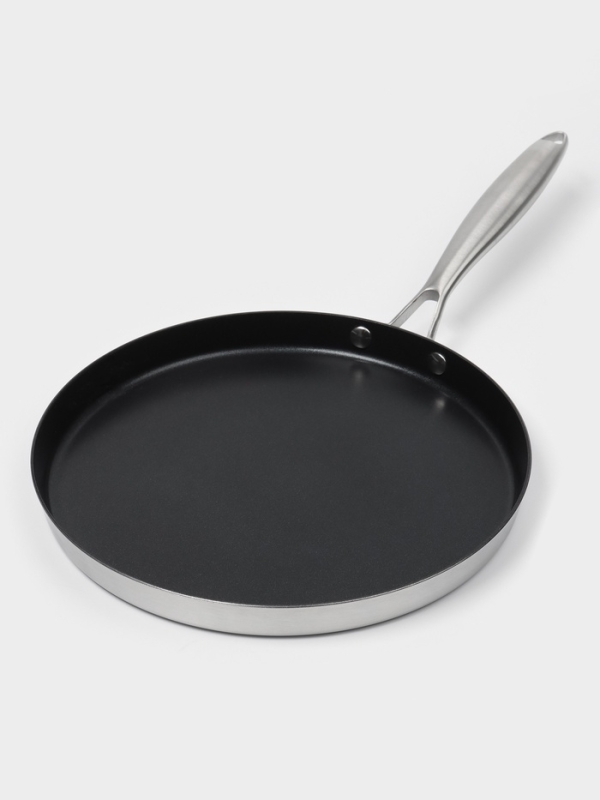 Сковорода блинная 3Ply d=28,5см, h=3 см, толщина 2,2 мм, индукция, АП Сковорода блинная 3Ply d=28,5см, h=3 см, толщина 2,2 мм, индукция, АП