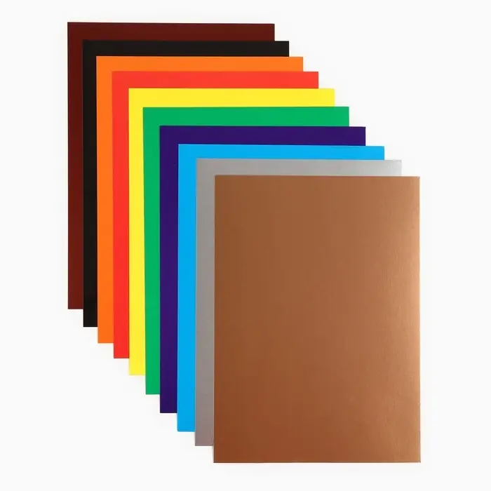 Картон цветной, А4, 10 листов, 10 цветов, мелованный, односторонний, в папке, 240 г/м&sup2;, Маша и Медведь