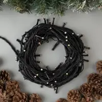 Гирлянда &laquo;Нить&raquo; 10 м, IP44, УМС, тёмная нить, 72 SMD-LED, свечение мульти, 220 В