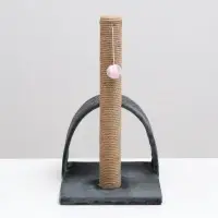 Когтеточка &laquo;Столбик&raquo;, 35&times;30&times;54 см, с дугой и игрушкой, МИКС
