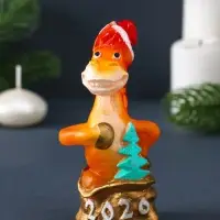 Свеча фигурная "Лошадка из мешка" 5х4,5х11,5 см, цв. золотой