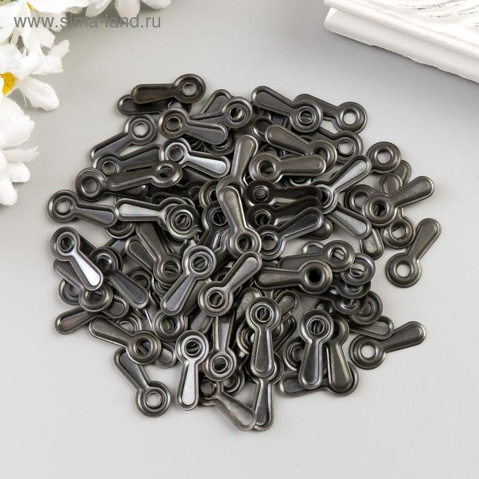 Фото-анкер металл (набор 100 шт) чёрный фигурный 2х0,9 см Фото-анкер металл (набор 100 шт) чёрный фигурный 2х0,9 см