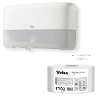 Бумага туалетная д/дисп Veiro Q2 Basic 1сл серая вторич 200м 12рул/уп_T102