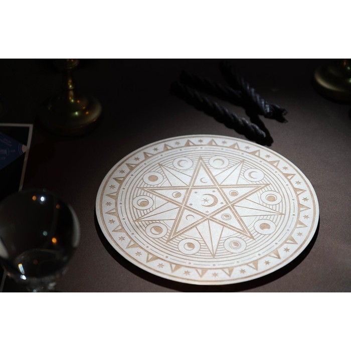 Алтарь для ритуалов «Магическая звезда», деревянный, D=24 см Алтарь для ритуалов «Магическая звезда», деревянный, D=24 см