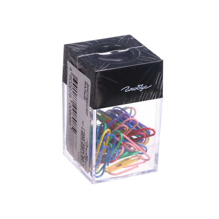 Диспенсер для скрепок GLOBUS, магнитный (скрепки цветные: 50 шт., 28 мм) Диспенсер для скрепок GLOBUS, магнитный (скрепки цветные: 50 шт., 28 мм)