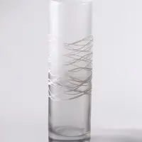 Ваза «Полли», дымка, прямая, h=26 см, стекло