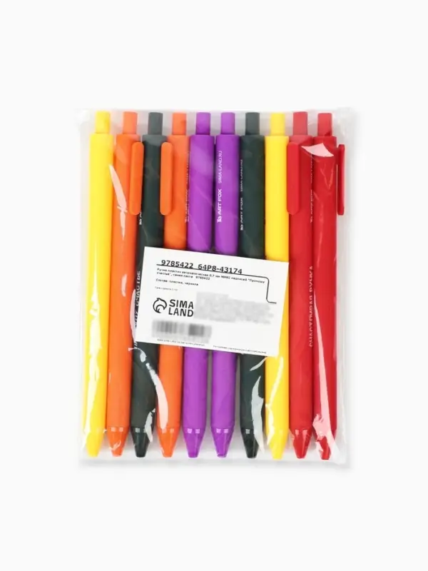 Ручка прикол шариковая синяя паста автоматическая 0.7 мм МИКС надписей &laquo;Приношу счастье&raquo;