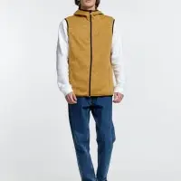 Жилет с капюшоном унисекс Gotland, горчичный, размер XL