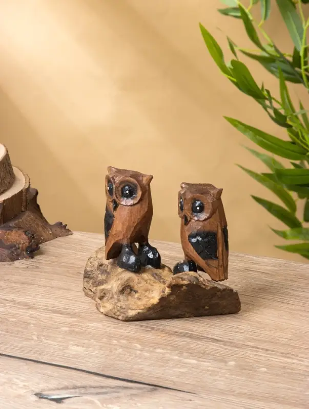 Сувенир интерьерный Сувенир интерьерный "Совушки" 15х9х14 см, дерево