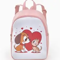 Рюкзак дет 18*8*23 см, Собака, отд на молнии, розовый