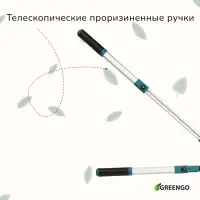 Кусторез, 31&minus;44.5" (79&minus;113 см), телескопический, с металлическими ручками, Greengo
