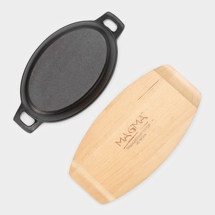 Сковорода чугунная Magma «Далат», 18×12×3 см, индукция, цвет чёрный Сковорода чугунная Magma «Далат», 18×12×3 см, индукция, цвет чёрный
