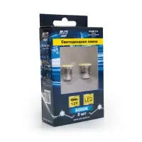 S103B T15/белый/ (BAY15d) COB 12chip 2 contact(1157) блистер 2 шт