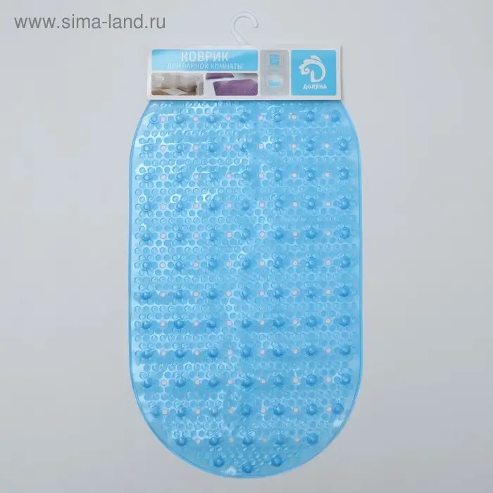 Коврик противоскользящий в ванну на присосках Доляна «Пузырьки», 38×68 см, цвет МИКС Коврик противоскользящий в ванну на присосках Доляна «Пузырьки», 38×68 см, цвет МИКС