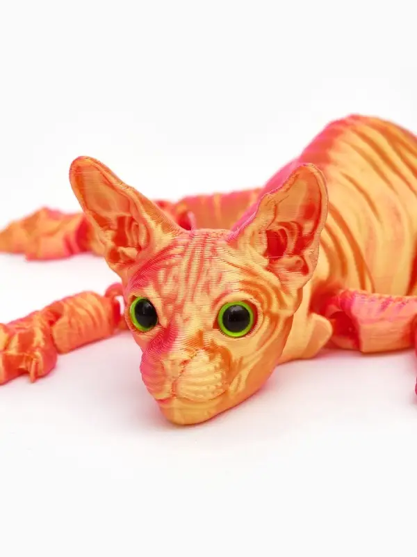 3Д - печатная игрушка &laquo;Кот Сфинкс&raquo;, подвижная, цвет МИКС