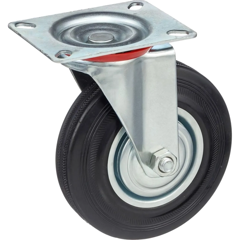 Колесо для тележки повор Стелла-техник 4001-125 д.125мм,г/п 100кг,резин,мет