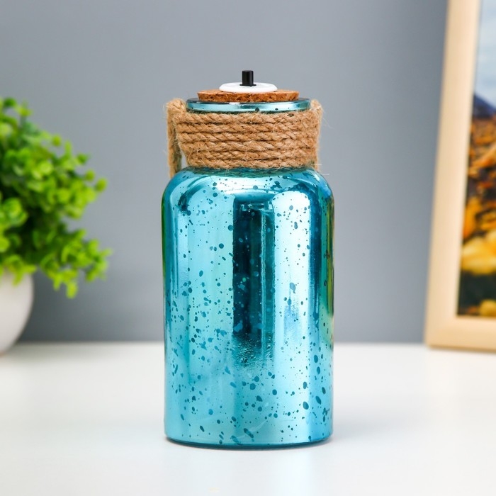 Ночник Ночник "Ласси" LED от батареек синий 8х8х17 см RISALUX