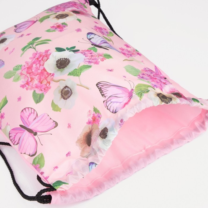 Мешок для обуви на шнурке, цвет розовый Мешок для обуви на шнурке, цвет розовый