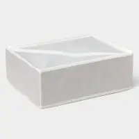 Органайзер для хранения белья LaDо́m, 12 ячеек, 32&times;24&times;12 см, серый