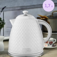 Чайник электрический белый КТ-681 - 1.7 л