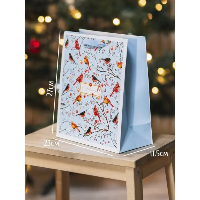 Пакет подарочный новогодний ламинированный «Морозное утро», ML 23 х 27 х 11.5 см Пакет подарочный новогодний ламинированный «Морозное утро», ML 23 х 27 х 11.5 см