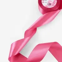 Лента атласная, 50 мм, 23&plusmn;1 м, малиново-красная №134