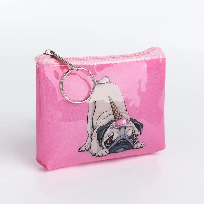 Кошелёк детский &laquo;Котики и мопсики&raquo; Выбражулька, маленький, монетница, МИКС