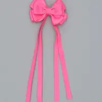 Бант для волос на заколке с лентами, цвет розовый, Коты аристократы Бант для волос на заколке с лентами, цвет розовый, Коты аристократы