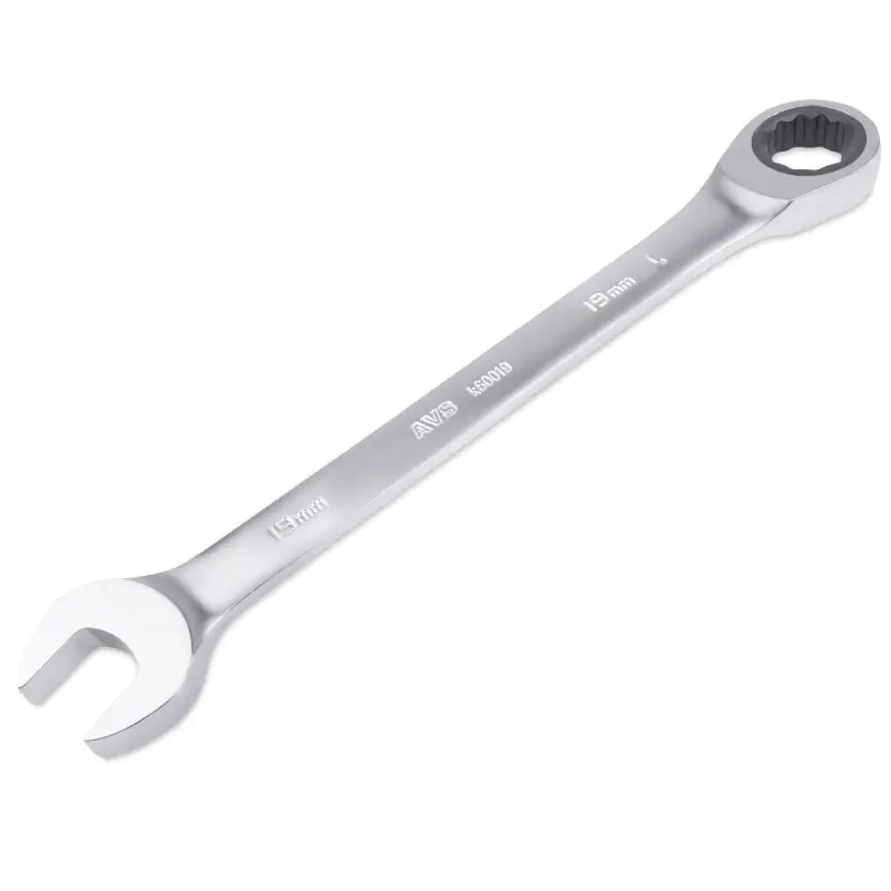 Набор ключей гаечных комбинированных трещоточных в пластике (8-19 мм) (11предметов) AVS K6N11P