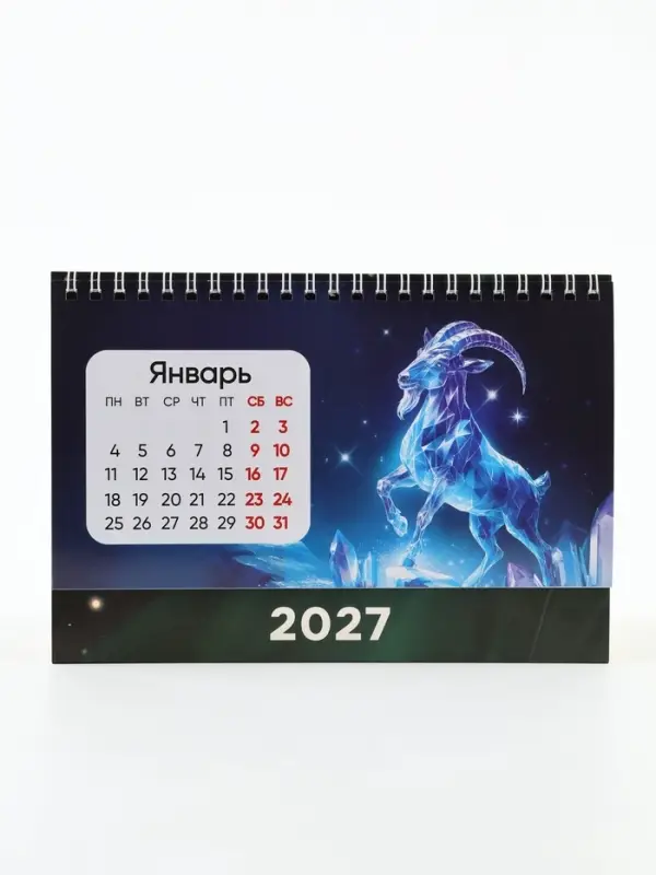Календарь 2027 настольный, домик &laquo;С Новым годом&raquo;, 14&times;20 см