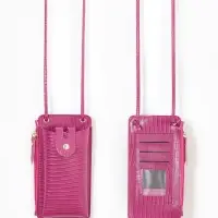 Сумка на магните, с длинным ремнём, однотонная, 10&times;2.5&times;20 см, малиновая