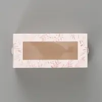 Коробка подарочная с окном &laquo;С любовью&raquo;, 12&times;5.5&times;5.5 см, самосборная